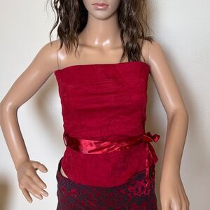 Lauren V Red Corset Top